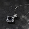 Buy Sterling Silver Rhodium Sapphire Pendant