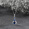 Gift Sterling Silver Sapphire Pendant