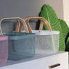 Buy Storage Basket With Wooden Handles - Assorted - Single Piece