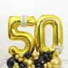 Gift Striking Glamour - Balloon Arrangement - Gold And Black