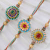 Gift Stunning Meenakari Rakhi Set Of 3
