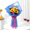 Buy Sunflower & Pink Rose Bouquet