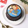 Super Dad Chocolate Photo Cake