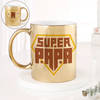 Super Papa Personalized Metallic Gold Mug