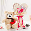 Sweet Affection Floral And Teddy Valentine Combo