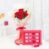 Gift Sweetheart's Bouquet And Chocolate Harmony