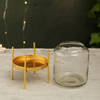 Gift Tea Light Candle in Big Glass Jar with Stand