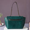 Buy Teal Embossed Wrist Bag For Women