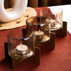 Tealight Holder With Metal Stand - Set Of 3 Online