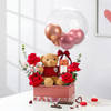 Gift Teddy And Blooms Valentines Day Gift Hamper
