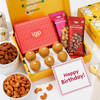 Tempting Beasn Laddoos And Dry Fruits Birthday Hamper