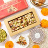 Tempting Dry Fruit Sweets And Diya Combo For Diwali Online