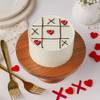 Tic-Tac-Toe Vanilla Cake For Valentine's Day (300g)