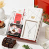Timeless Silver Heart Pendant And Sweet Treats Hamper Online