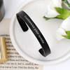 Gift Timeless Simplicity - Personalized Men's Cuff Bracelet - Rhodium Black