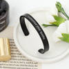Timeless Simplicity - Personalized Men's Cuff Bracelet - Rhodium Black Online