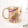 Traditional Festivities Personalized Metallic Mug - Gold