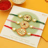 Buy Traditionally Kundan Set of 3 Rakhis