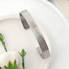 Gift Trendy Men's Cuff Bracelet - Personalized - Silver