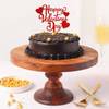 Gift Truffle Cake with Golden Accents for Valentine's Day