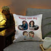 Gift Valentine Rose Day Personalized LED Satin Cushion