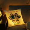 Buy Valentine Rose Day Personalized LED Satin Cushion