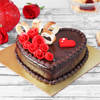 Valentine Roses Chocolate Fondant Cake (1 kg) Online