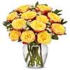Valentine's Day 24 Yellow Roses Bouquet