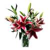 Valentine's Day Oriental Pink Lilies Bouquet Online