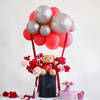 Gift Valentine's Day Roses, Teddy, And Balloons Arrangement