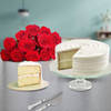 Vanilla Cake & Dozen Roses
