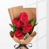 Buy Velvety 4 Red Roses Bouquet