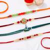 Vibrant Beads And CZ Rakhis - Set Of 4