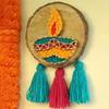 Gift Vibrant Diwali Diya String Art Wall Hanging