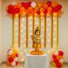 Vibrant Janmashtami Balloon And Floral Decor