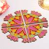 Gift Vibrant Lotus Design Reusable Rangoli