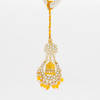 Shop Vibrant Yellow Meena And Beads Bhaiya Bhabhi Rakhi