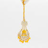 Shop Vibrant Yellow Meena And Beads Bhaiya Bhabhi Rakhi