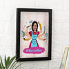 Gift Warrior Mom Personalized Caricature Frame