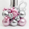 Gift Whimsical Celebration - Balloon Arrangement - Pink And Silver