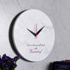 Gift White Marble Finish Wall Clock for Mom