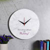 White Marble Finish Wall Clock for Mom