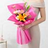 Women's Day Orange Lily & Avalanche Rose Bouquet