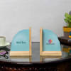 Gift Wooden Bookends - Customized With Logo