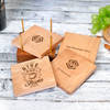 Wooden Coaster Set- Customized with Logo & Message