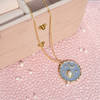 Shop Y2K Charm Pendant Gold Necklace - Sun And Moon - Single Piece