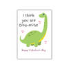 Gift You Are Dino-Mite - Valentine's Day Greeting Card - Single Piece