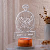 Gift Yours Forever Personalized LED Lamp - Wooden Finish Base