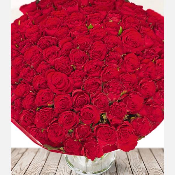 100 Dreamy Red Roses For Valentine's Day