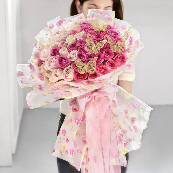 60 Mixed Roses Valentine's Day Bouquet